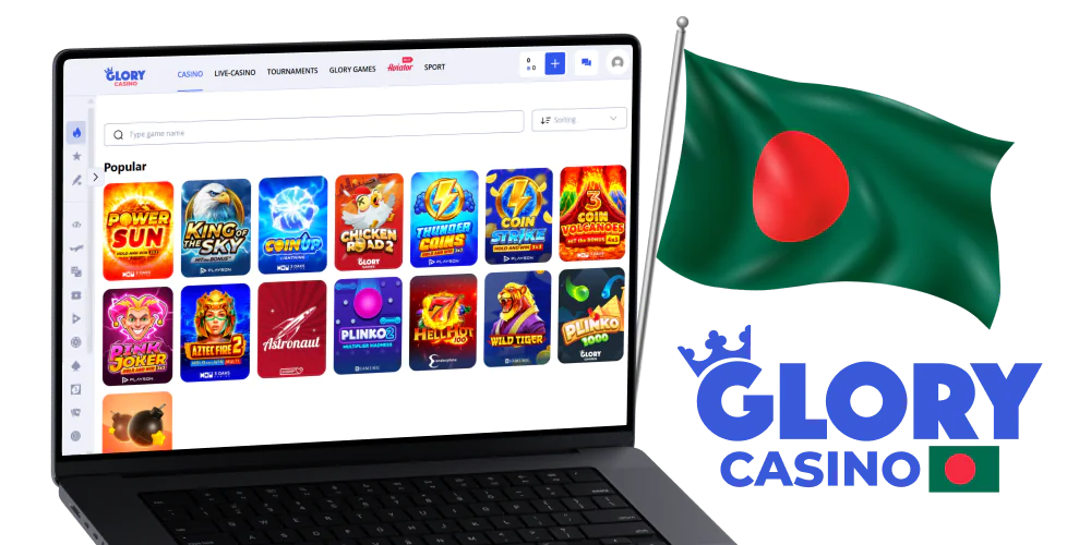 The official Glory Casino website for players from Bangladesh